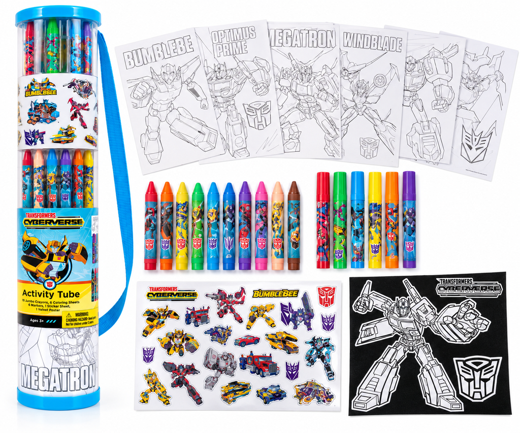 Coffret Créatif Transformers Cyberverse – Activity Tube Coloriage & Dessin