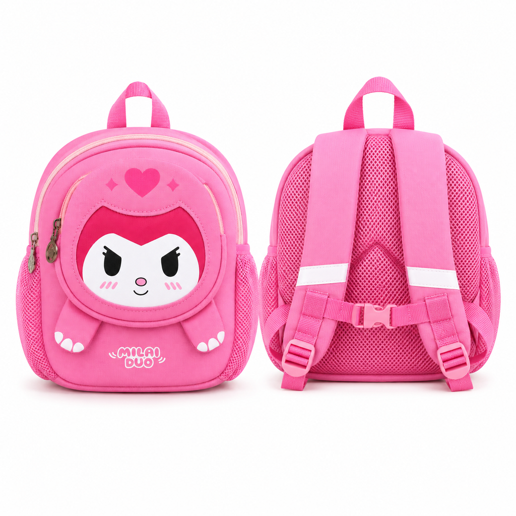 Sac à Dos Maternelle Dinosaure Milai Duo Rose 3D – 25 × 25 cm