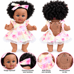Poupée Bébé Fille 30 cm Parlante – Robe Fleurie & Cheveux Bouclés