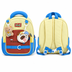 Sac à Dos Maternelle & CP P.Bear Kids Jaune, Bleu & Marron – 38 × 28 × 15 cm – 2 à 5 Ans