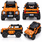4x4 à Construire en Briques 12 x 11 x 22 cm – Véhicule Tout-Terrain Orange & Noir – 15 Ans+