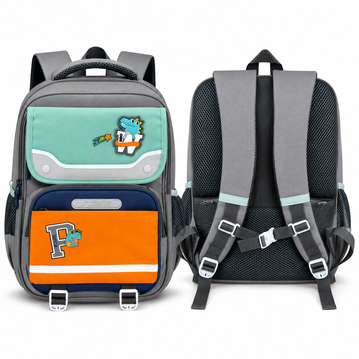 Sac à Dos Scolaire Enfant Dinosaure Classes de CM – Grande Capacité – Confort & Sécurité - Bleu
