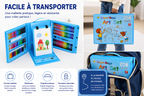 Coffret Dessin & Peinture Super Mega Art Set 208 Pièces – Kit Créatif Complet pour Enfants 3 Ans et +