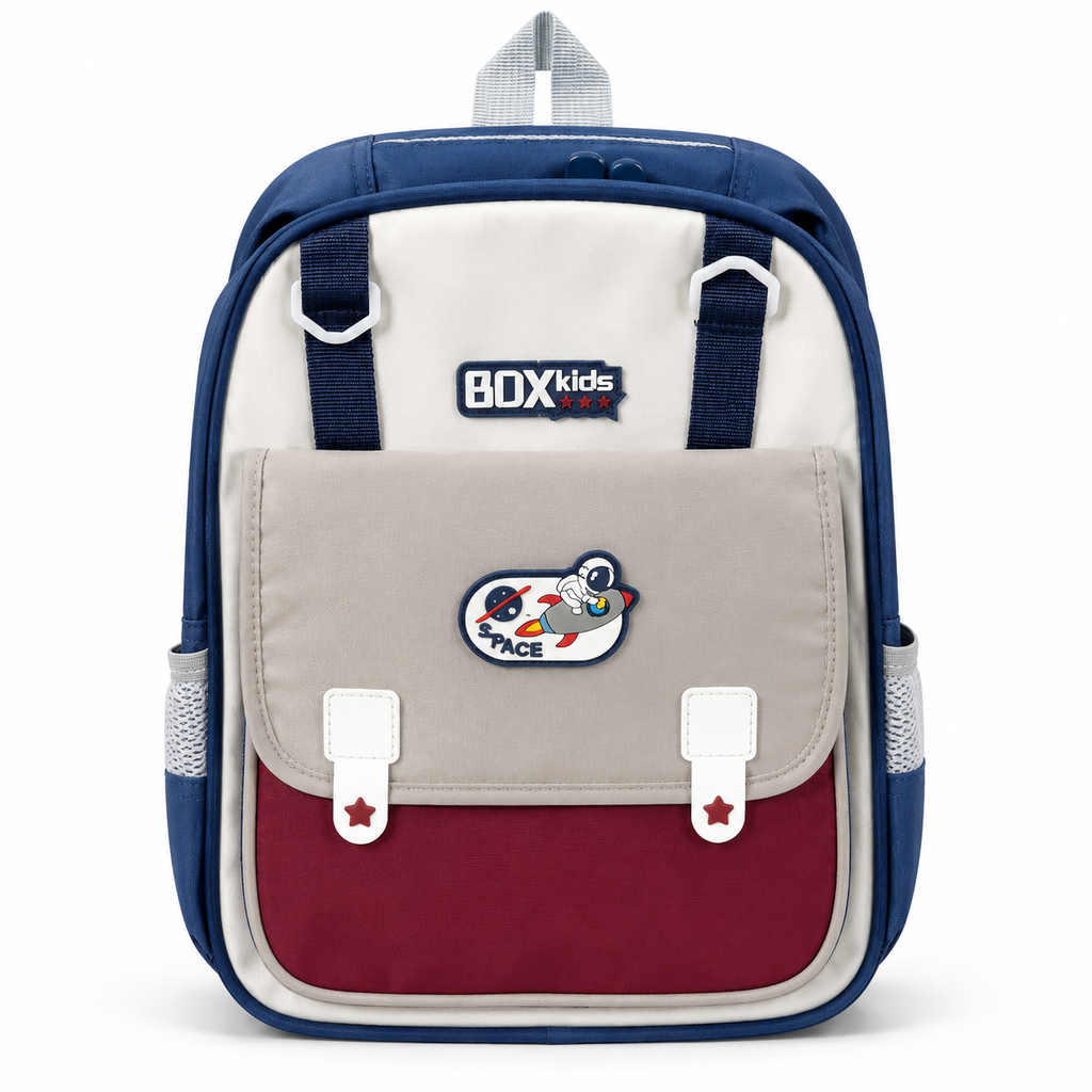 Sac à Dos Enfant BOX Kids Space Bleu – Cartable Primaire 42 cm