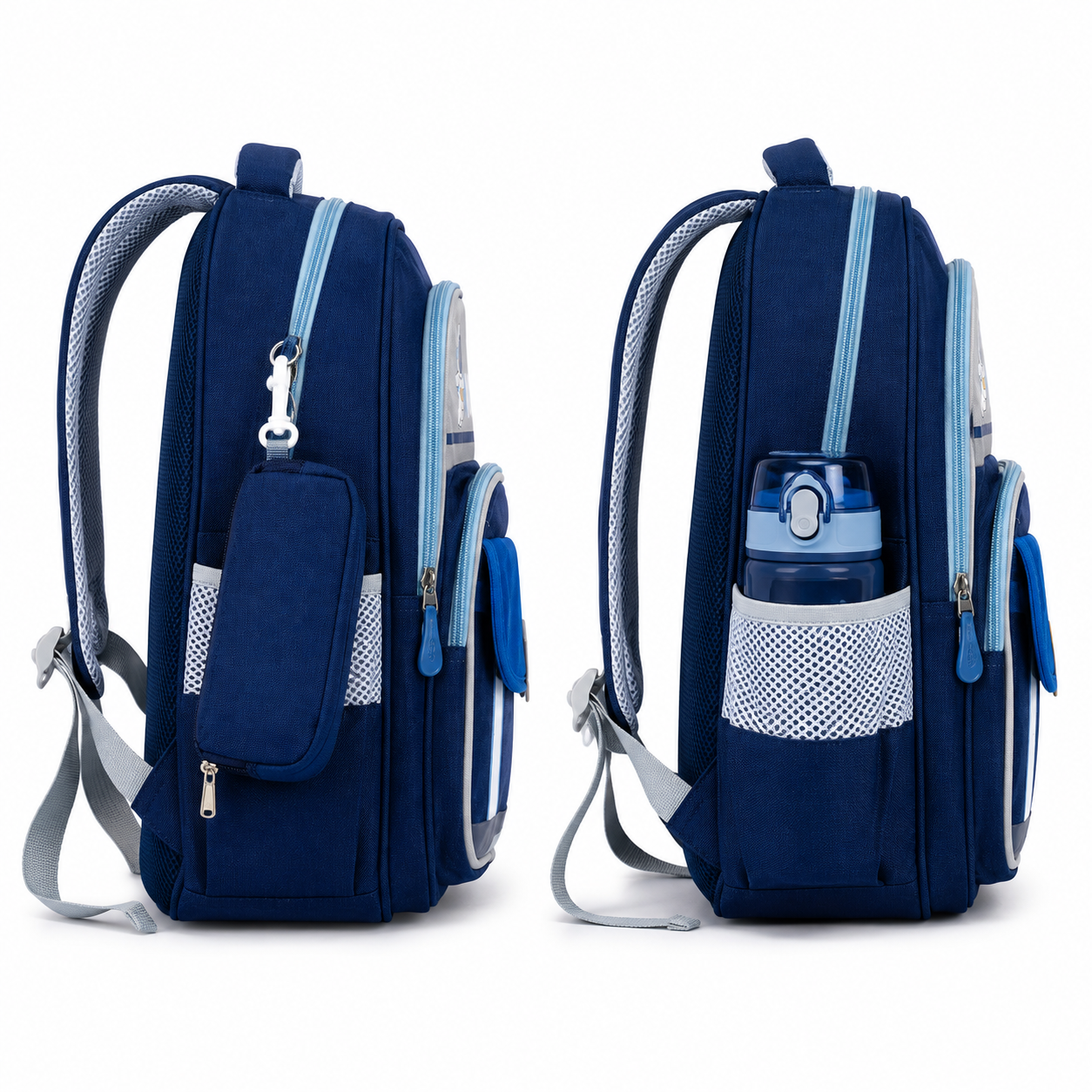 Sac à Dos Scolaire Enfant Astronaute WLDA – Grande Capacité pour Classes de CE et CM - 41 × 30 × 16 cm – Bleu