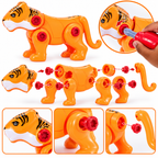 Set d’Outils Enfant avec Tigre Démontable – Jeu de Bricolage – 3 Ans+