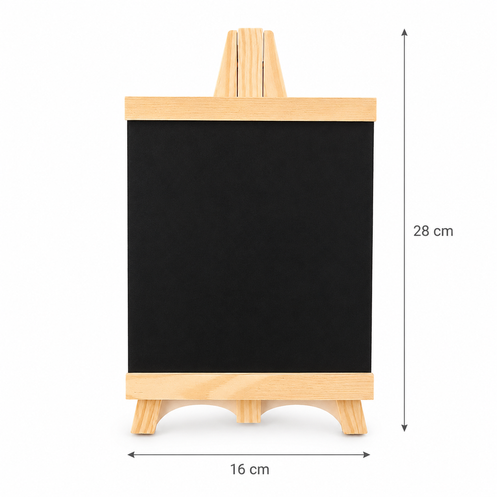Motarro Mini Tableau Noir sur Chevalet en Bois – 16 × 28 cm
