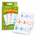 Cartes Éducatives d’Addition – 36 Flash Cards de Calcul pour Enfant