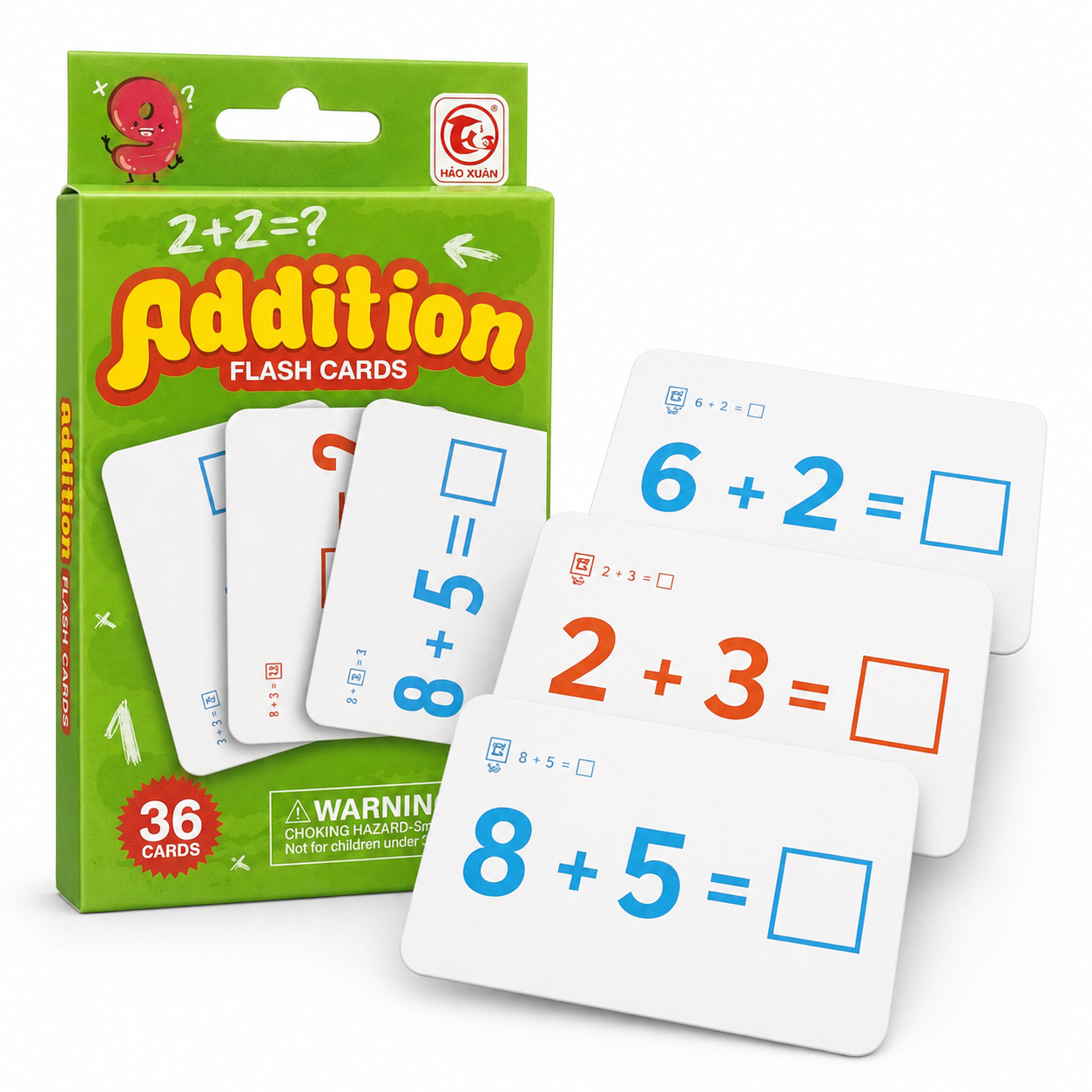 Cartes Éducatives d’Addition – 36 Flash Cards de Calcul pour Enfant