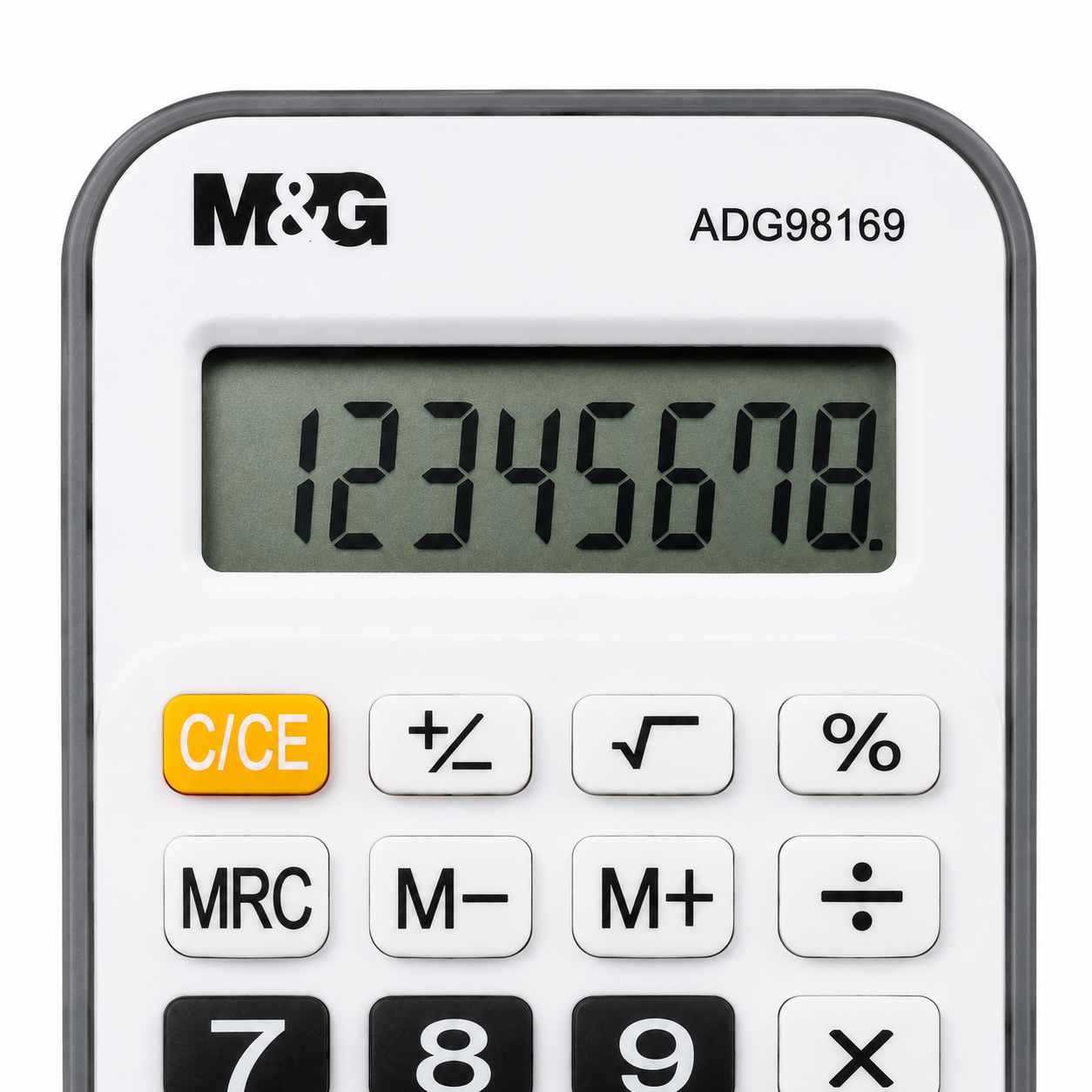 M&G Mini Calculatrice de Poche 8 Chiffres – Gris & Blanc