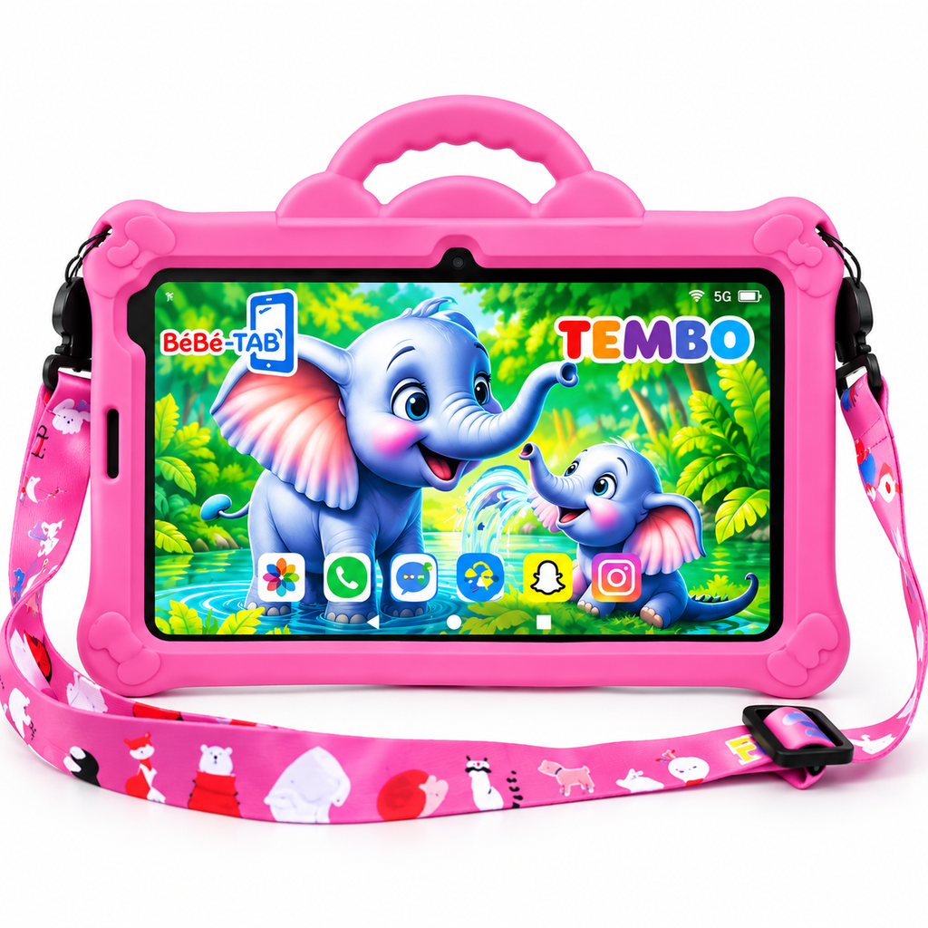Tablette Enfant BéBé-TAB TEMBO 7" – Android – 8 Go + 512 Go – 5G Dual SIM
