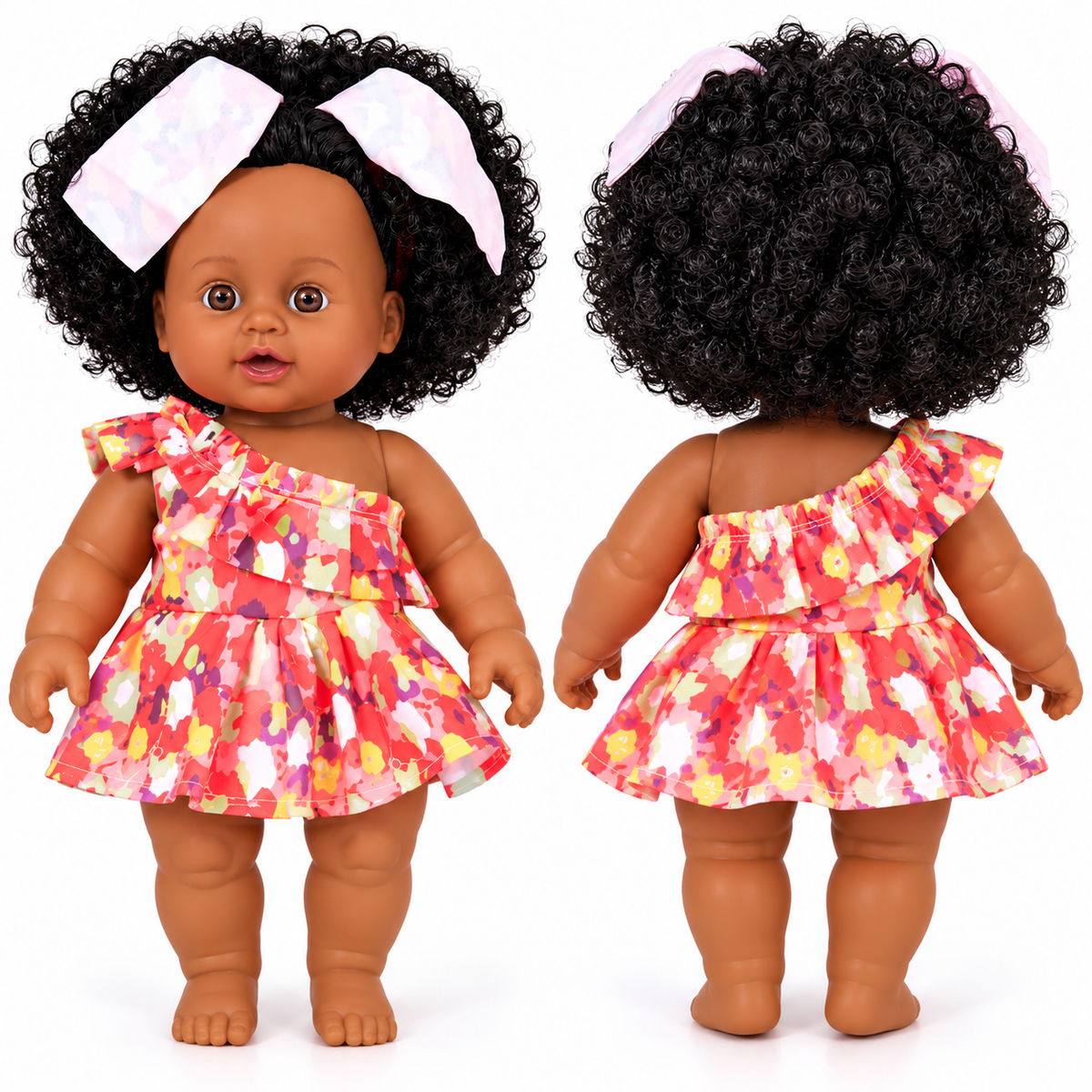 Poupée Bébé 30 cm avec Accessoires – Biberon, Repas & Soins – Rose