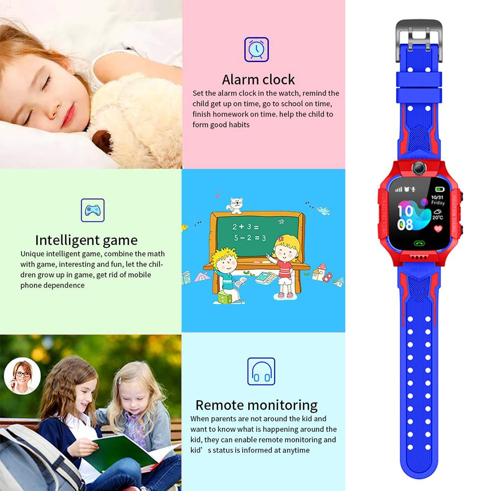 Nabi Montre Connectée Z7 - SOS - Traceur GPS - Carte SIM -  Rouge Bleu