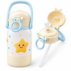 Gourde Enfant avec Paille, Poignée et Couvercle – Motif Étoile - 500 ml