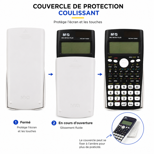 Calculatrice Scientifique M&G MG-991ES Plus – 417 Fonctions et Double Alimentation