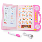 Livre Éducatif Électronique Bilingue Français–Anglais – 180+ Mots – Rose – Dès 3 Ans - Rechargeable