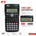 Calculatrice scientifique noire M&G MOC-82MS avec 240 fonctions et écran LCD deux lignes – Kidoo