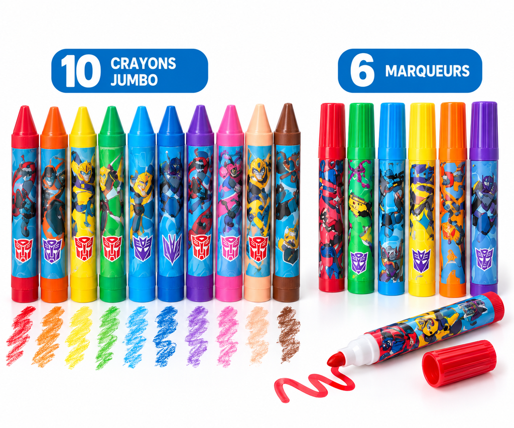 Coffret Créatif Transformers Cyberverse – Activity Tube Coloriage & Dessin