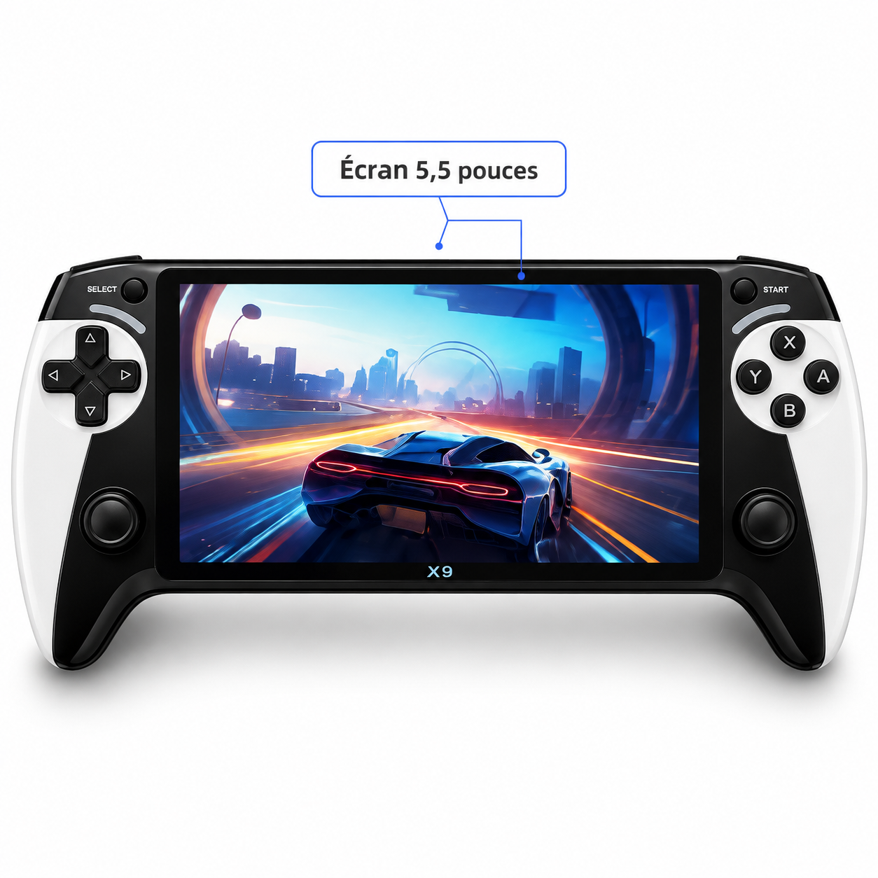 Console de Jeux Portable X9 – Écran 5,5" – Double Joystick – 8 Go – Extension TF jusqu’à 32 Go