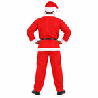 Costume Père Noël Adulte – 5 Pièces – Taille Unique – Rouge & Blanc