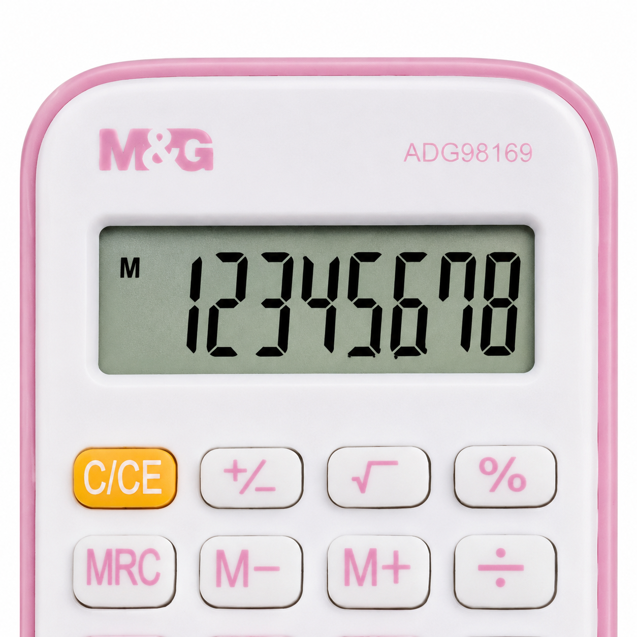 M&G Mini Calculatrice de Poche8 Chiffres – Rose & Blanche