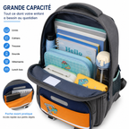 Sac à Dos Scolaire Enfant Dinosaure Classes de CM – Grande Capacité – Confort & Sécurité - Bleu