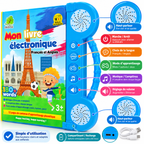Livre Éducatif Électronique Bilingue Français–Anglais – 180+ Mots – Dès 3 Ans - Rechargeable