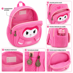 Sac à Dos Maternelle Dinosaure Milai Duo Rose 3D – 25 × 25 cm