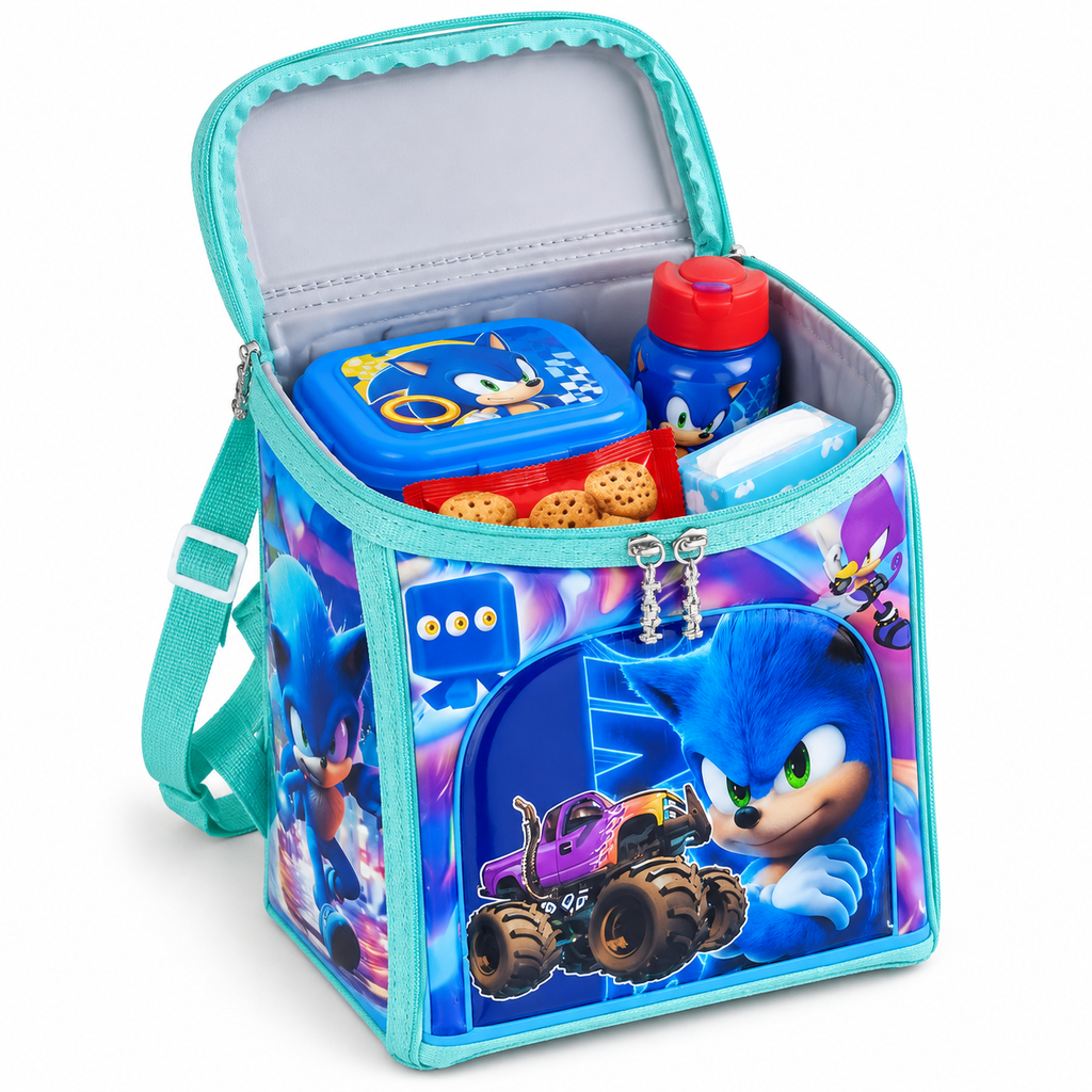 Sac à Dos Enfant Sonic Bleu – Maternelle – 25 × 22 × 12 cm