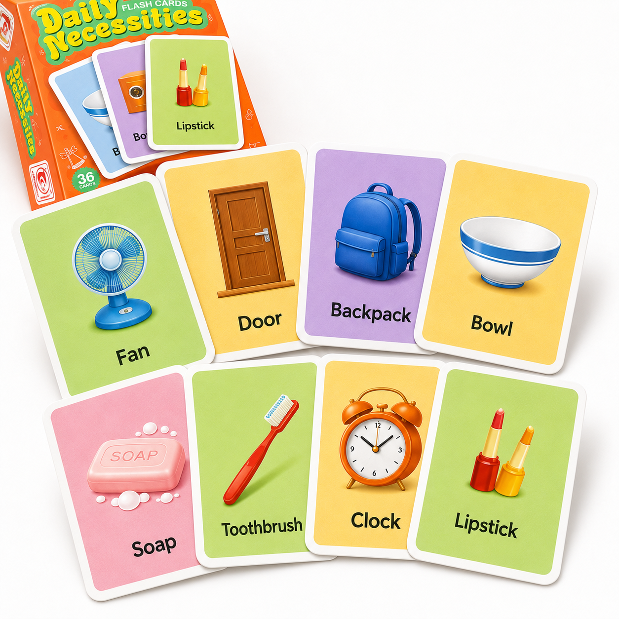 Cartes Educatives en Anglais – Daily Necessities – 36 cartes