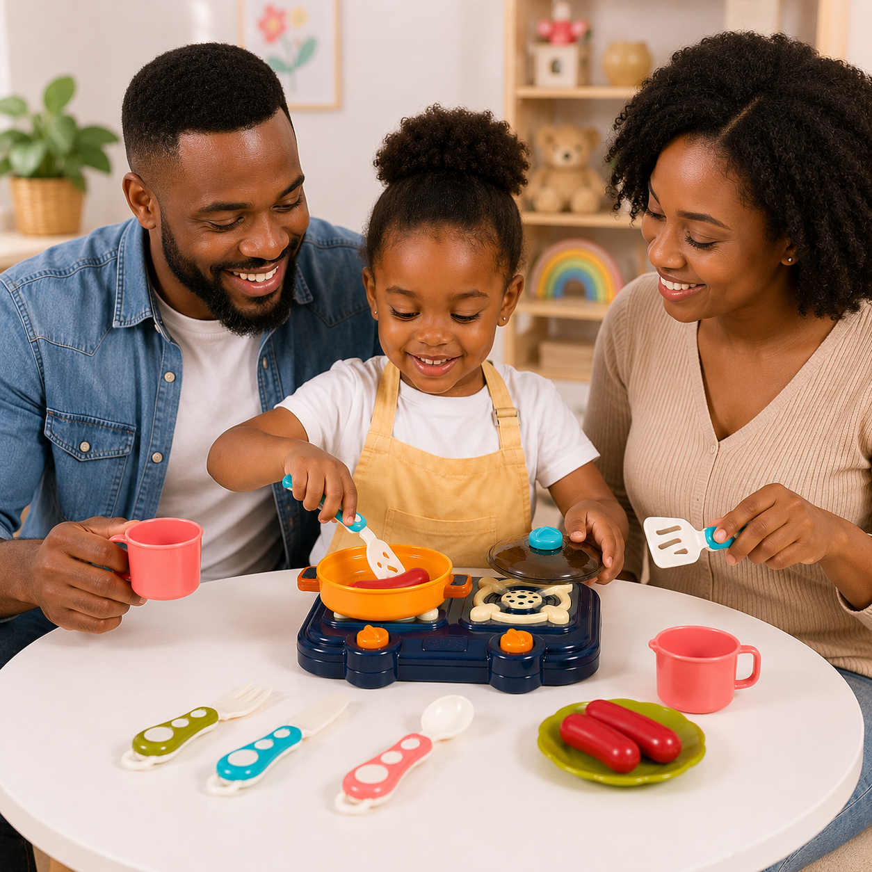 Kit de Cuisine Enfant 17 Pièces avec Réchaud, Casseroles et Ustensiles – Dès 3 Ans