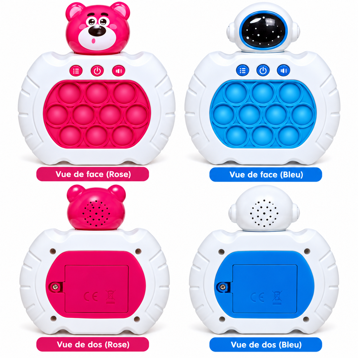 Console de Jeu Fast Push Pop It Électronique – 999 Niveaux – 7 Modes