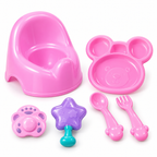 Poupée Bébé 30 cm avec Accessoires – Biberon, Repas & Soins – Rose