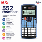 Calculatrice Scientifique M&G MGC-991EX – 552 Fonctions, Écran Haute Définition et Double Alimentation