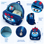 Sac à Dos Maternelle Dinosaure Bleu 3D 25 × 25 cm – Enfant