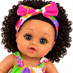 Poupée Bébé Fille Parlante 30 cm – Combinaison Fleurie Multicolore