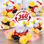 Voiture Acrobatique Télécommandée Stunt Cars No.102 – Rotation 360° – Lumières & Musique – Rechargeable