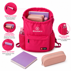 Sac à Dos à Cordon Rose Fuchsia 40 cm – Léger, Spacieux et Polyvalent