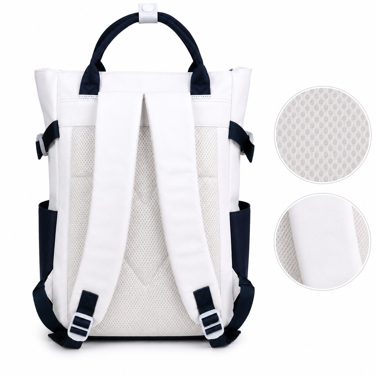 Sac à Dos Scolaire Fille Style Coréen - Bleu Blanc – Collège et Lycée