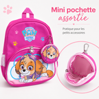 Sac à Dos Enfant Rose avec Mini Pochette – Modèle Fille Maternelle