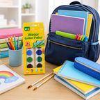 Boîte de Peinture Aquarelle M&G 12 Couleurs avec 2 Pinceaux – Kit Créatif Enfant