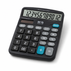 Calculatrice de bureau M&G MGC-614 – Grand écran 12 chiffres et double alimentation