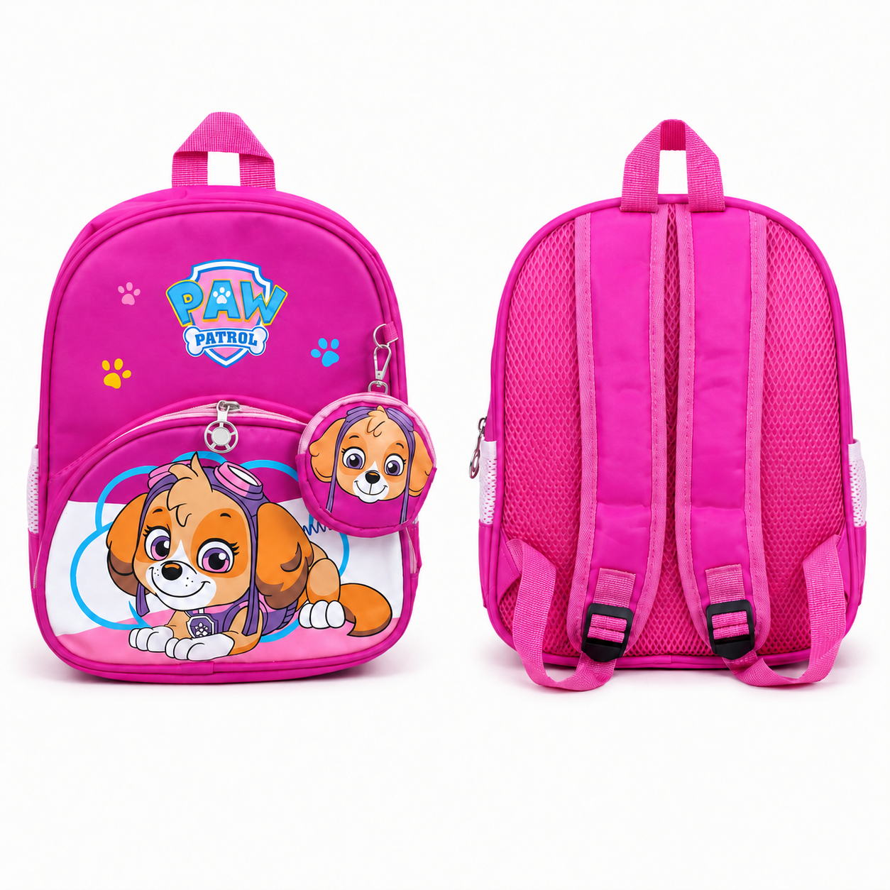Sac à Dos Enfant Rose avec Mini Pochette – Modèle Fille Maternelle