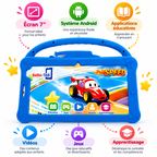 Tablette Enfant BéBé-TAB SPEED 7" – Android – 8 Go + 512 Go – 5G Dual SIM