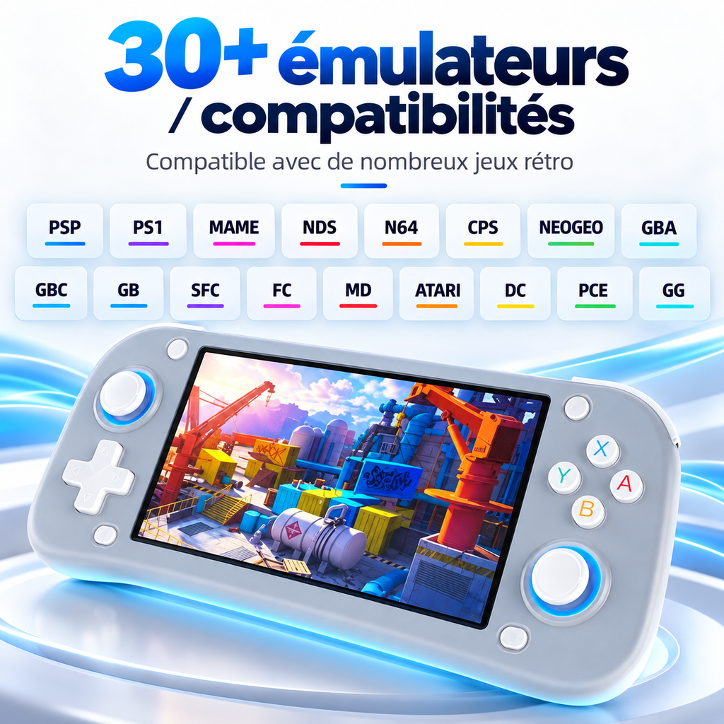 Console de Jeu Portable XF43 – Écran IPS 4,3" – 64 Go – 30+ Émulateurs