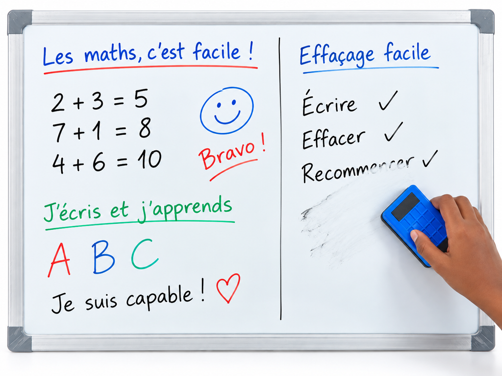 Tableau Magnétique Blanc Effaçable M&G – 60 × 45 cm