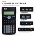 Calculatrice Scientifique M&G MOC-82MS – 240 Fonctions et Écran 2 Lignes