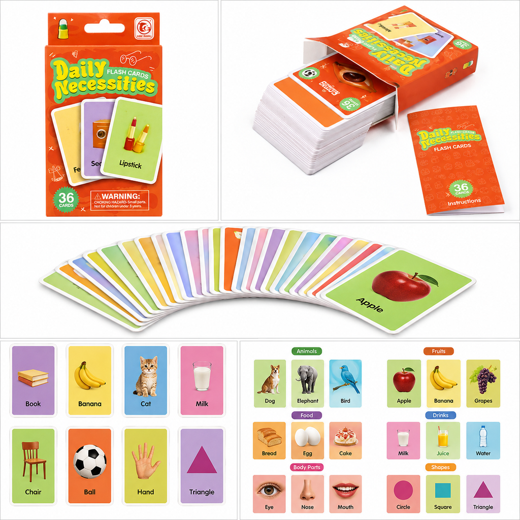 Cartes Educatives en Anglais – Daily Necessities – 36 cartes