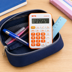 M&G Mini Calculatrice de Poche 8 Chiffres – Orange & Blanche