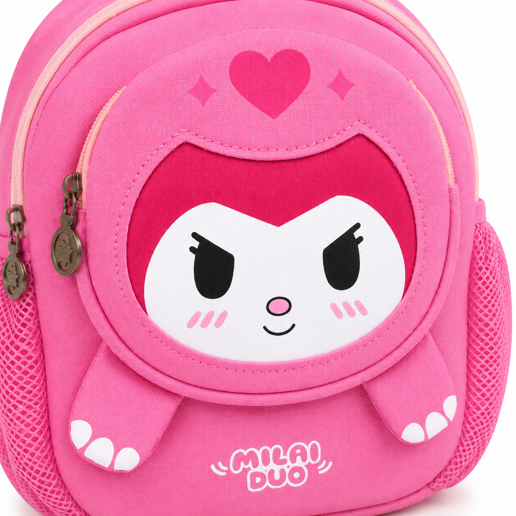 Sac à Dos Maternelle Dinosaure Milai Duo Rose 3D – 25 × 25 cm